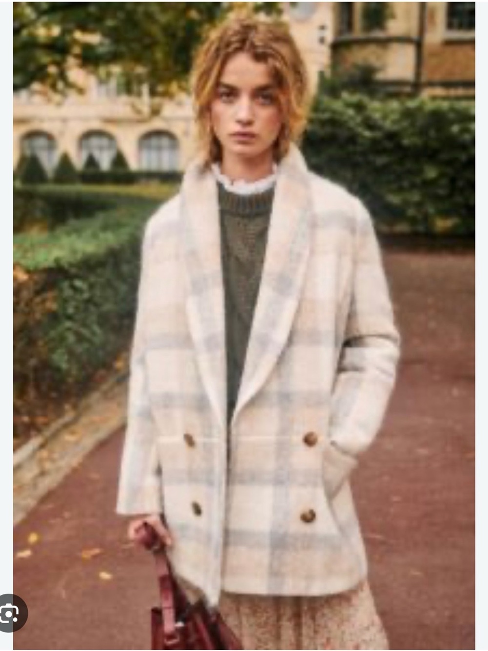 Sézane James Wool Plaid Coat XS